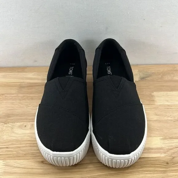 Toms Alpargata Indio Slip-On Sneakers - Black Canvas- Various Sizes- NIB - Picture 2 of 7